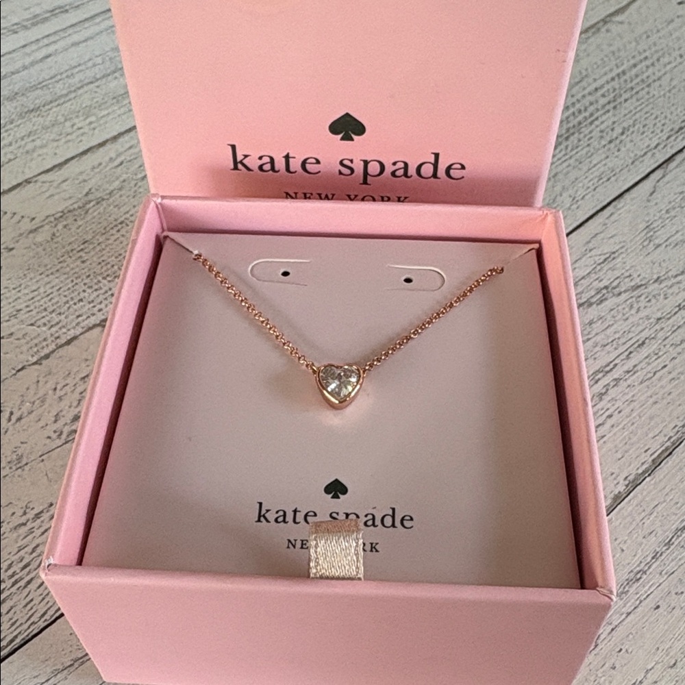 Kate Spade Romantic Rocks Rose Gold Necklace New in box